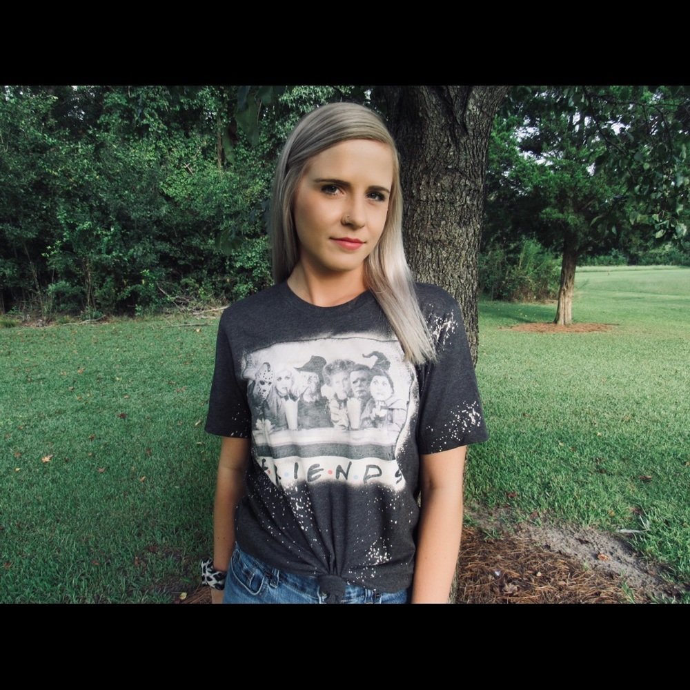 Bleached Halloween Friends T-Shirt